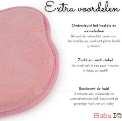Baby IQ Orthopedisch Baby Hoofdkussen – Traagschuim – Tegen Plat Achterhoofd – Kraamcadeau –Roze – Incl Bandana Slabber -Babyproducten Promotie Winkel 1200x1191 15