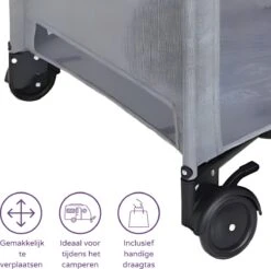 Prénatal Luxe Campingbedje Met Bodemverhoger - Inklapbaar Baby Campingbed - Reisbedje Met Wieltjes En Kruipluik - Inclusief Bodemmatras - 120 X 60 Cm - Grijs -Babyproducten Promotie Winkel 1200x1193 15