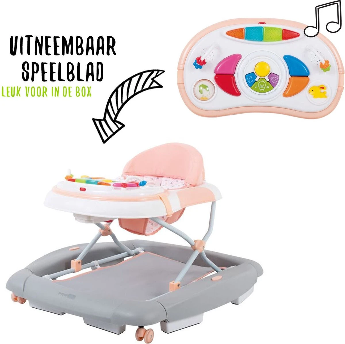 Loopstoel FreeOn Happy Piano Roze (incl. Schommelfunctie) Loopstoel FreeOn Happy Piano Roze (incl. Schommelfunctie) -Babyproducten Promotie Winkel 1200x1196 30