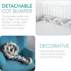 Navaris Babynestje Voor Baby's - Nestje Geweven Met Slaapmatje - Babynestje Met Bedrand Vlecht - Nestje Hoofdbeschermer - Babynestje Geweven -Babyproducten Promotie Winkel 1200x1196 9