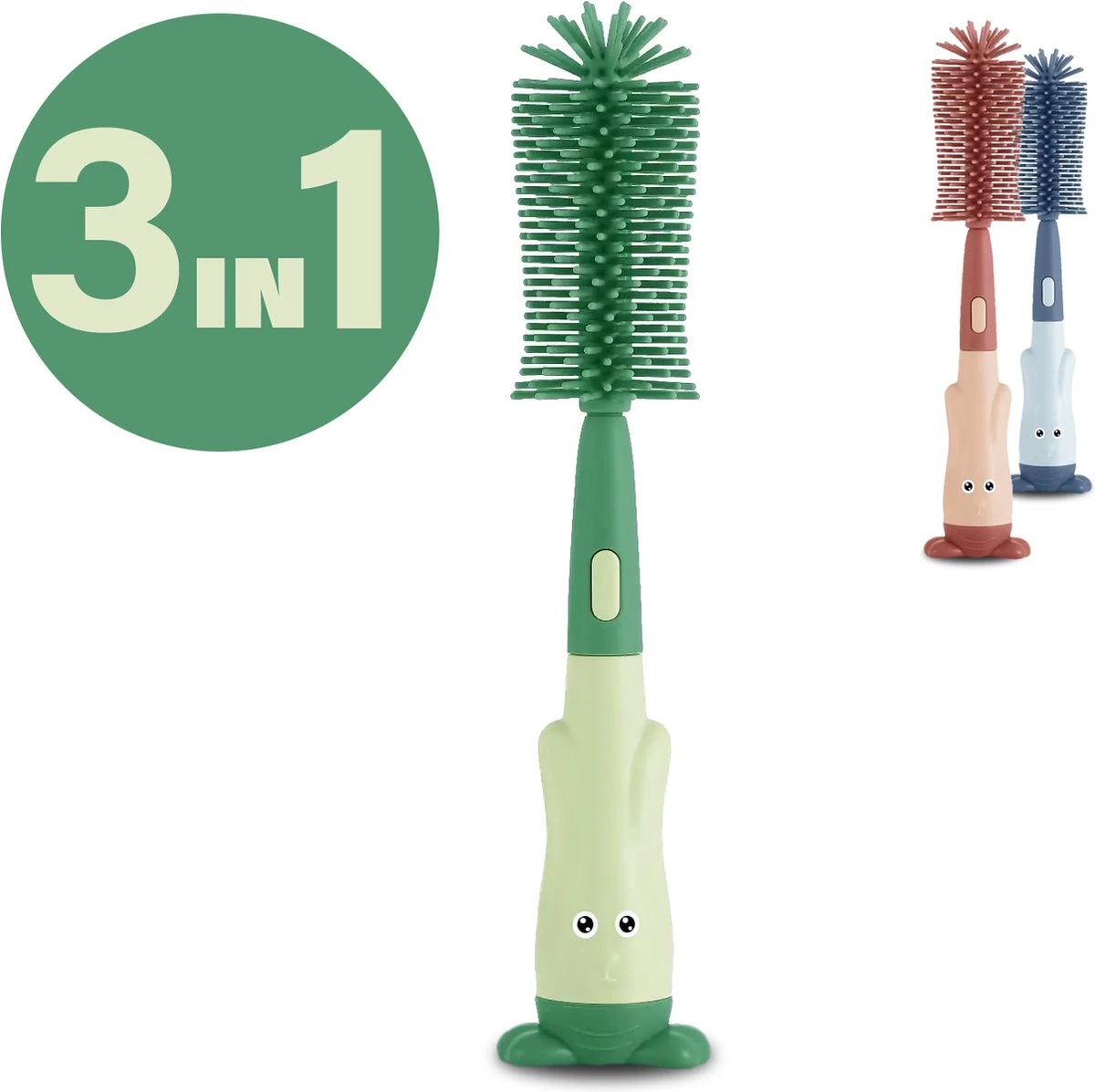 Baby Flessenborstel - Flessenreiniger - Flessenborstel Siliconen - Flesvoedingsaccessoires - BPA Vrij - Groen - 3 in 1 Baby Flessenborstel - Flessenreiniger - Flessenborstel Siliconen - Flesvoedingsaccessoires - BPA Vrij - Groen - 3 In 1 -Babyproducten Promotie Winkel 1200x1197 16