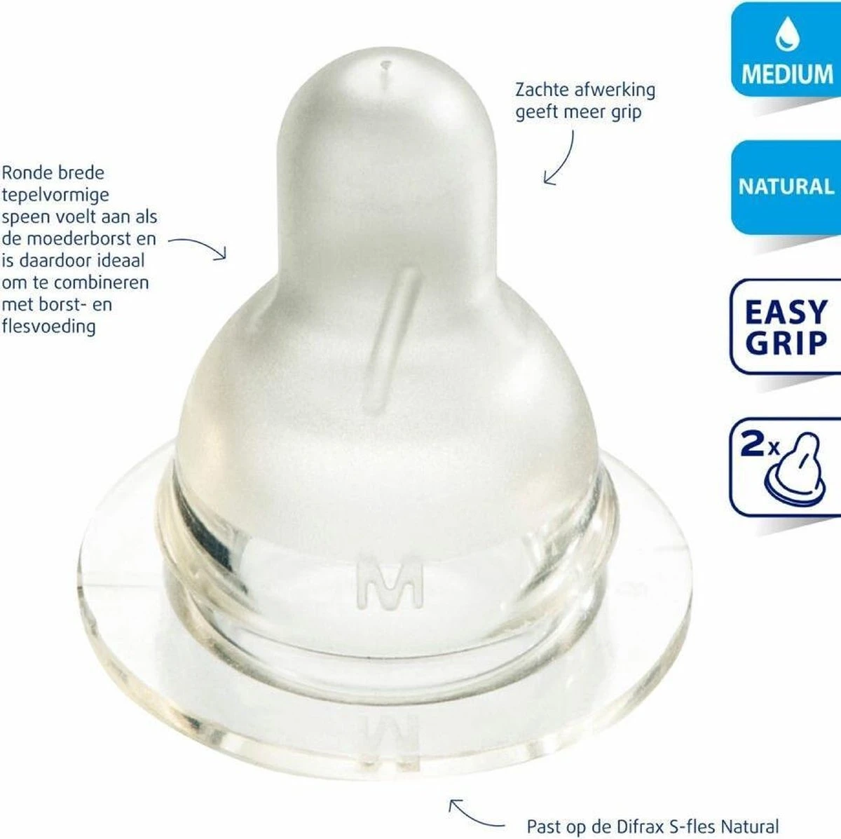 Difrax Flessenspeen Natural - Maat Medium - 2 stuks Difrax Flessenspeen Natural - Maat Medium - 2 Stuks -Babyproducten Promotie Winkel 1200x1197 18
