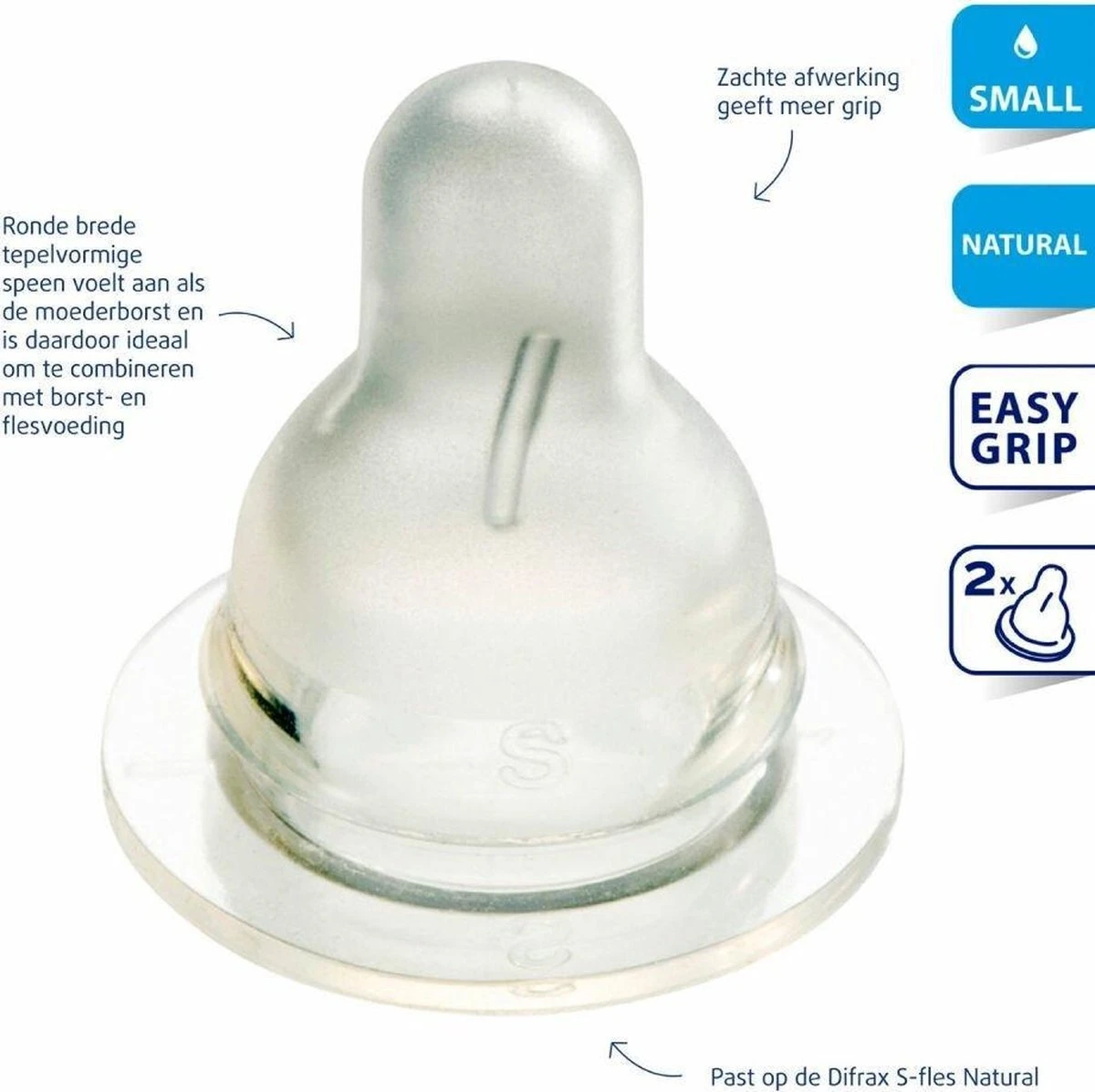 Difrax Flessenspeen Natural - Maat Small - 2 stuks Difrax Flessenspeen Natural - Maat Small - 2 Stuks -Babyproducten Promotie Winkel 1200x1197 19