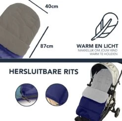 Achaté Voetenzak - Voor Kinderwagen Of Stoeltje – Baby Slaapzak - Autostoel - Donkerblauw -Babyproducten Promotie Winkel 1200x1197 24
