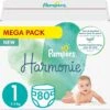 Pampers® Pampers - Harmonie / Pure - Maat 1 - Mega Pack - 80 Luiers