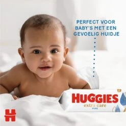 Huggies Billendoekjes - Pure Extra Care - 8 X 56 Stuks - 448 Doekjes - Voordeelverpakking -Babyproducten Promotie Winkel 1200x1198 9