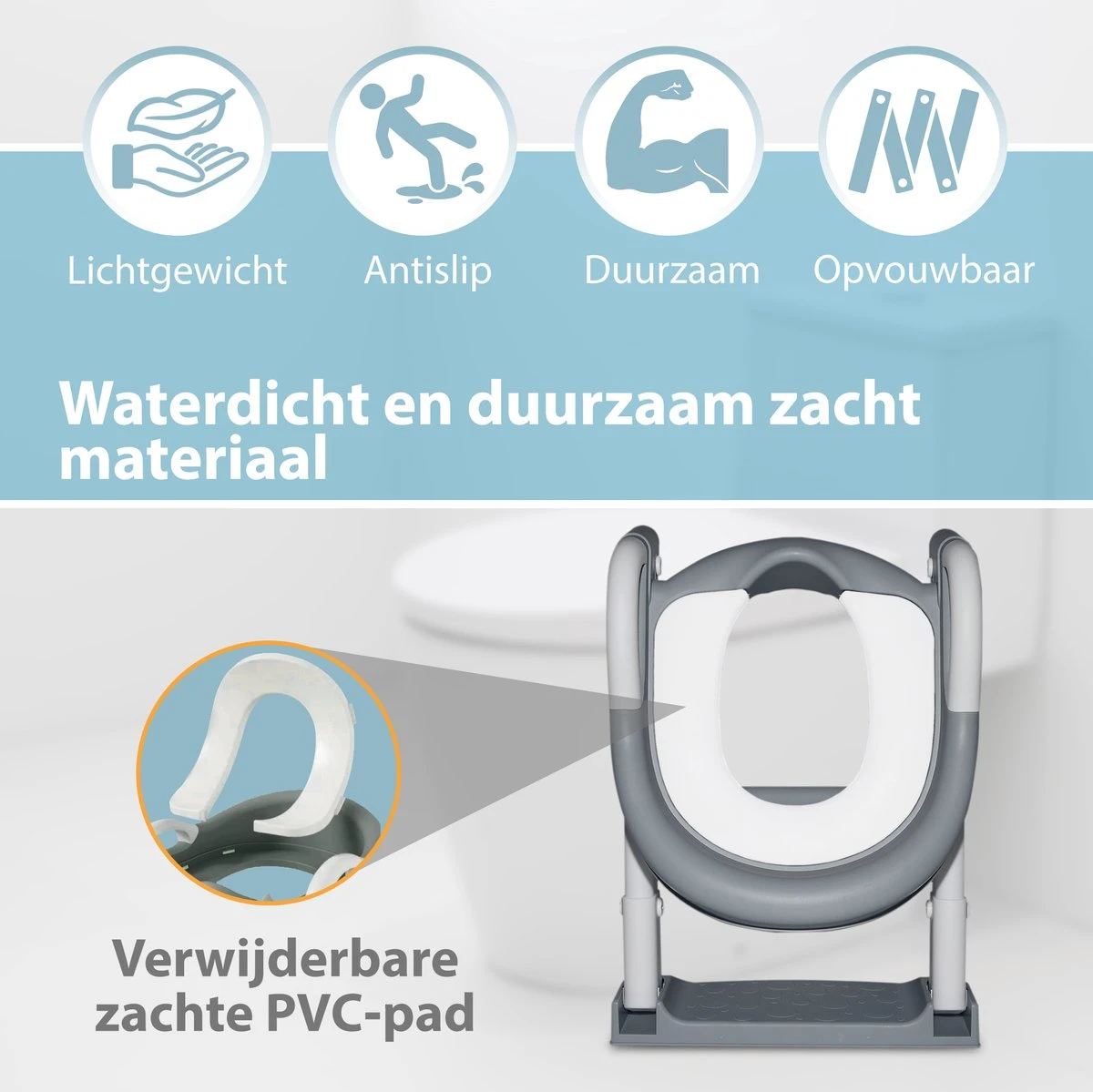 Levlo Goods WC Verkleiner – WC verkleiner met Trapje – Toilettrainer – Verstelbaar – Incl. Handvaten - Grijs Merkloos Levlo Goods WC Verkleiner – WC Verkleiner Met Trapje – Toilettrainer – Verstelbaar – Incl. Handvaten - Grijs -Babyproducten Promotie Winkel 1200x1199 22