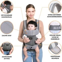 Deryan Ergonomische Draagzak - Buikdrager 2-in-1 Antraciet 3 Deryan Ergonomische Draagzak - Buikdrager 2-in-1 Antraciet -Babyproducten Promotie Winkel 1200x1199 47