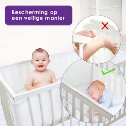 ADSafety - Baby Bed Omrander - Bedbumper - Hoofdbeschermer - Set Van 2 - 340x30cm & 160x30cm 4 ADSafety - Baby Bed Omrander - Bedbumper - Hoofdbeschermer - Set Van 2 - 340x30cm & 160x30cm -Babyproducten Promotie Winkel 1200x1200 1028