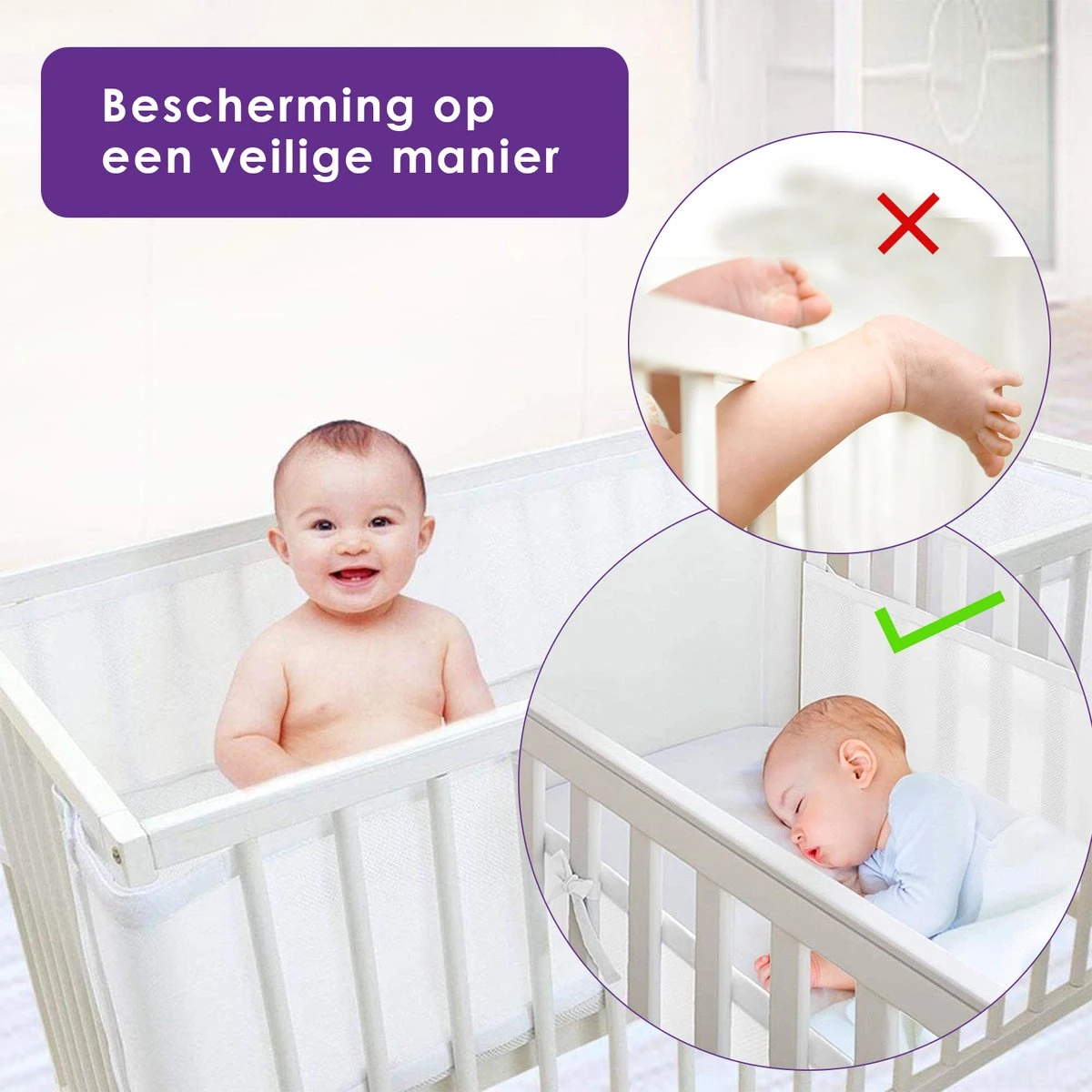 ADSafety - Baby Bed Omrander - Bedbumper - Hoofdbeschermer - Set van 2 - 340x30cm & 160x30cm ADSafety - Baby Bed Omrander - Bedbumper - Hoofdbeschermer - Set Van 2 - 340x30cm & 160x30cm -Babyproducten Promotie Winkel 1200x1200 1028
