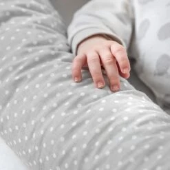 Fillikid Bedbumper 190 X 9 Cm Bedomrander Ledikant - Grijs Wit Stippen -Babyproducten Promotie Winkel 1200x1200 1038