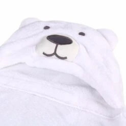 Merkloos Witte Beer Baby Badcape Met Capuchon - Wikkeldeken - Fleece Deken - Kraamcadeau -Babyproducten Promotie Winkel 1200x1200 1176
