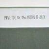 Meyco Love You To The Moon & Back Ledikant Laken - Forest Green - 100x150cm