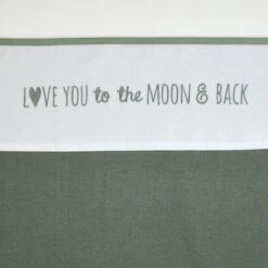 Meyco Love You To The Moon & Back Ledikant Laken - Forest Green - 100x150cm