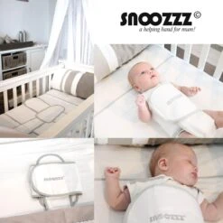 Snoozzz Slaapwikkel Regular - Baby Slaaphulp - Voorkomt Voorkeurshouding - Geschikt Voor Wieg En Ledikant - 0+ Maanden - Wit/Grijs - 180 X 50 Cm -Babyproducten Promotie Winkel 1200x1200 1290