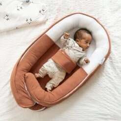 Doomoo Cocoon - Babynestje - Organisch Katoen - 74 X 46 Cm - Tetra Jersey Terracotta -Babyproducten Promotie Winkel 1200x1200 1329