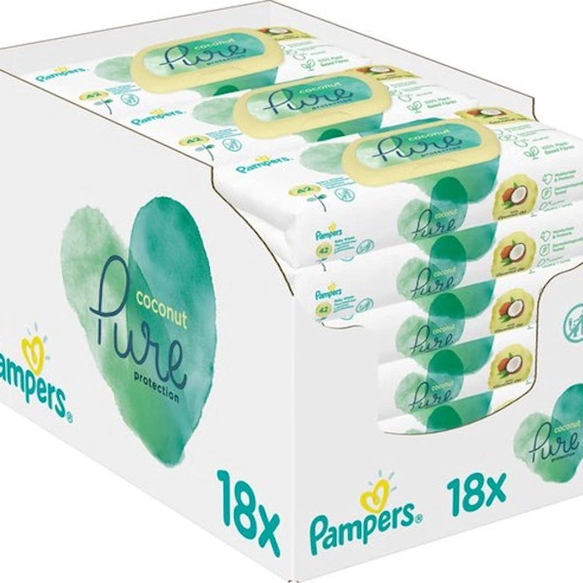Pampers Pure Coconut Babydoekjes - 18pakjes van 42 doekjes =756 Babydoekjes Pampers® Pampers Pure Coconut Babydoekjes - 18pakjes Van 42 Doekjes =756 Babydoekjes -Babyproducten Promotie Winkel 1200x1200 133