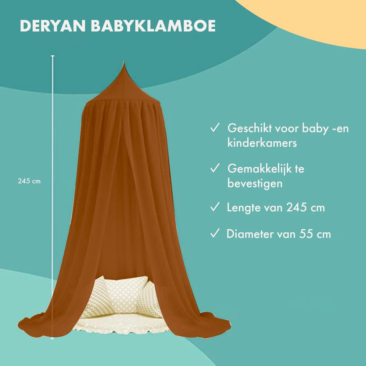 Deryan Baby Klamboe Vintage 245cm - kinderklamboe - Hemeltje Caramel Deryan Baby Klamboe Vintage 245cm - Kinderklamboe - Hemeltje Caramel -Babyproducten Promotie Winkel 1200x1200 1384