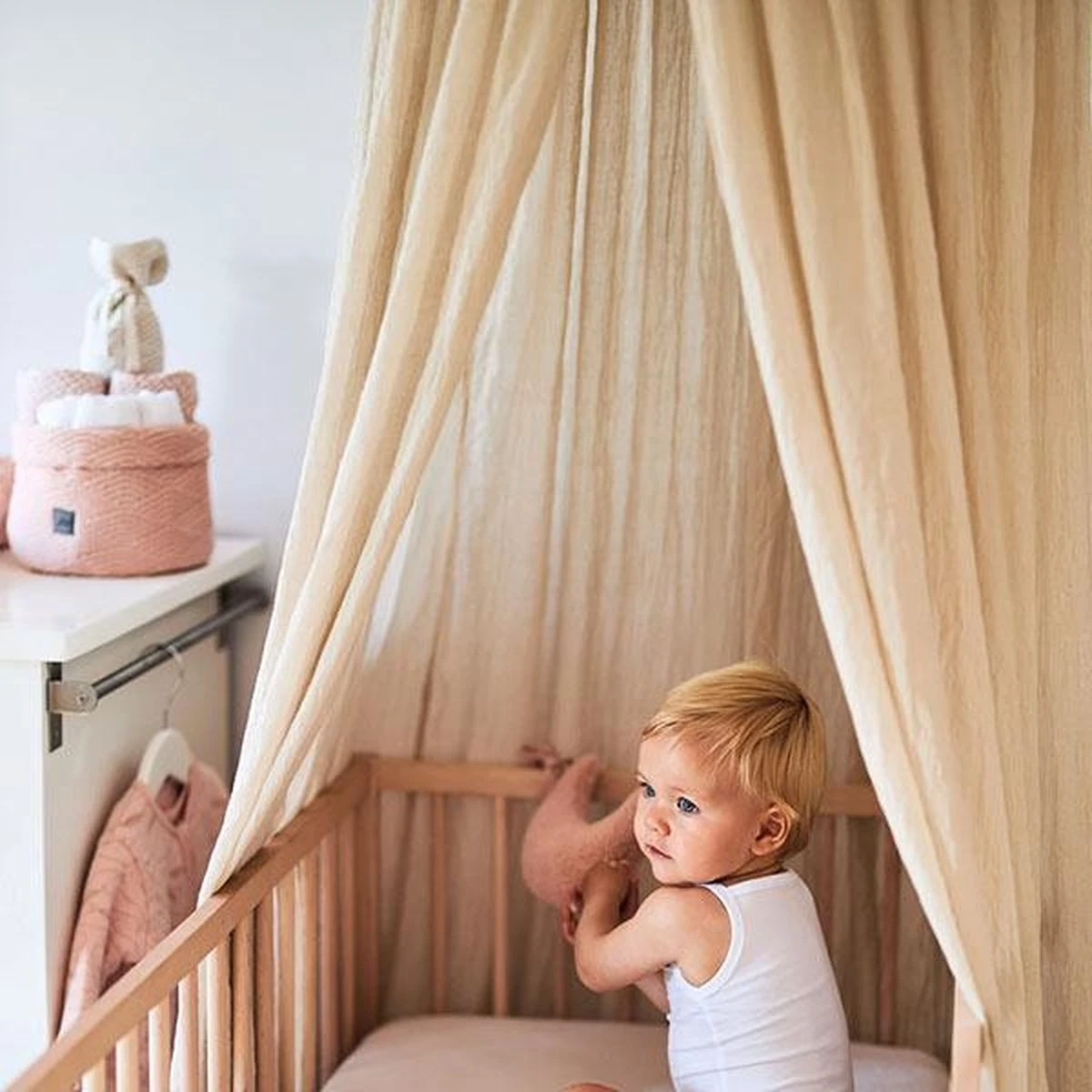 Jollein Baby Klamboe Vintage 245cm - Nougat Jollein Baby Klamboe Vintage 245cm - Nougat -Babyproducten Promotie Winkel 1200x1200 1399