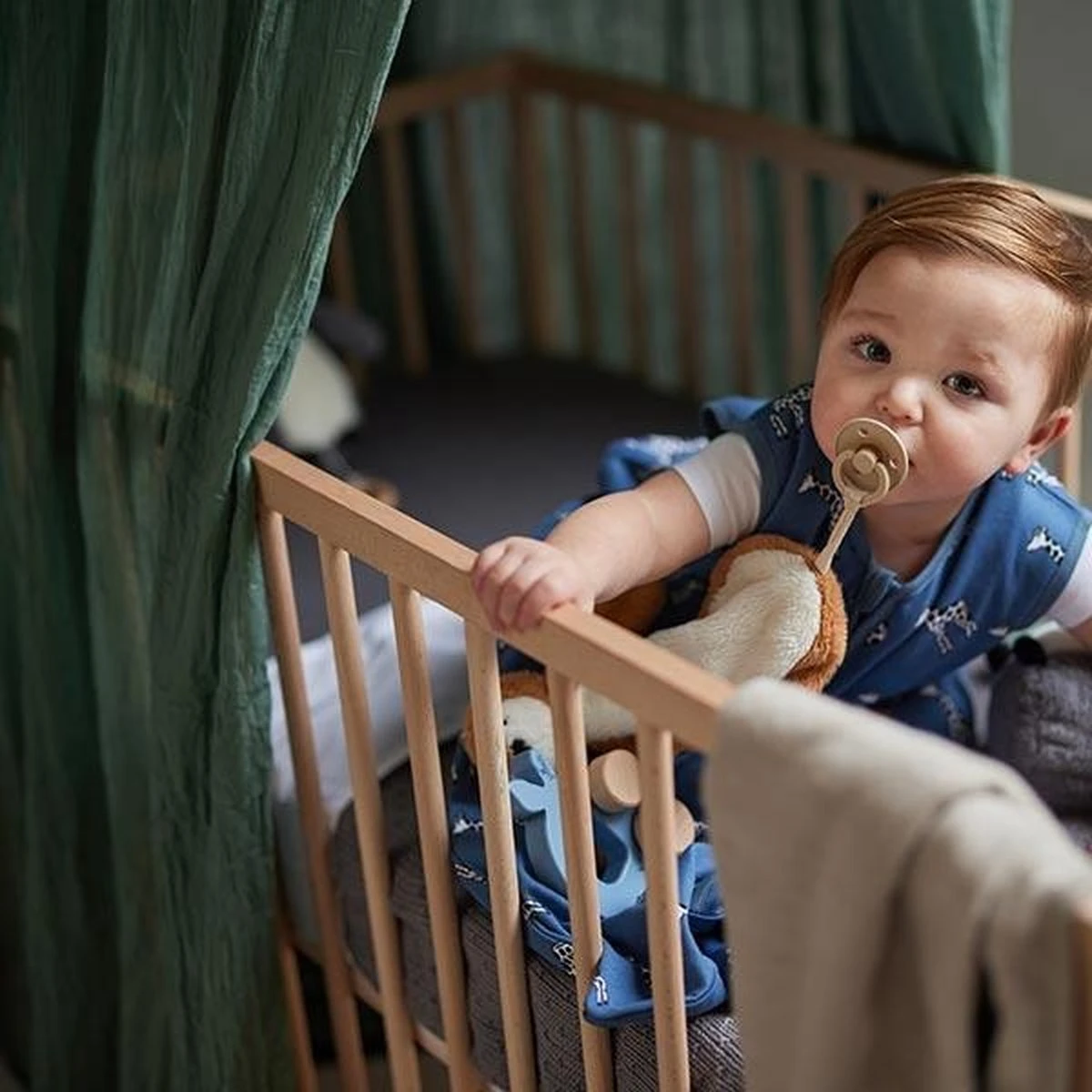 Jollein Baby Klamboe Vintage 245cm - Ash Green Jollein Baby Klamboe Vintage 245cm - Ash Green -Babyproducten Promotie Winkel 1200x1200 1408