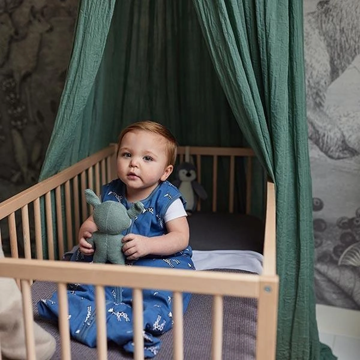 Jollein Baby Klamboe Vintage 245cm - Ash Green Jollein Baby Klamboe Vintage 245cm - Ash Green -Babyproducten Promotie Winkel 1200x1200 1409