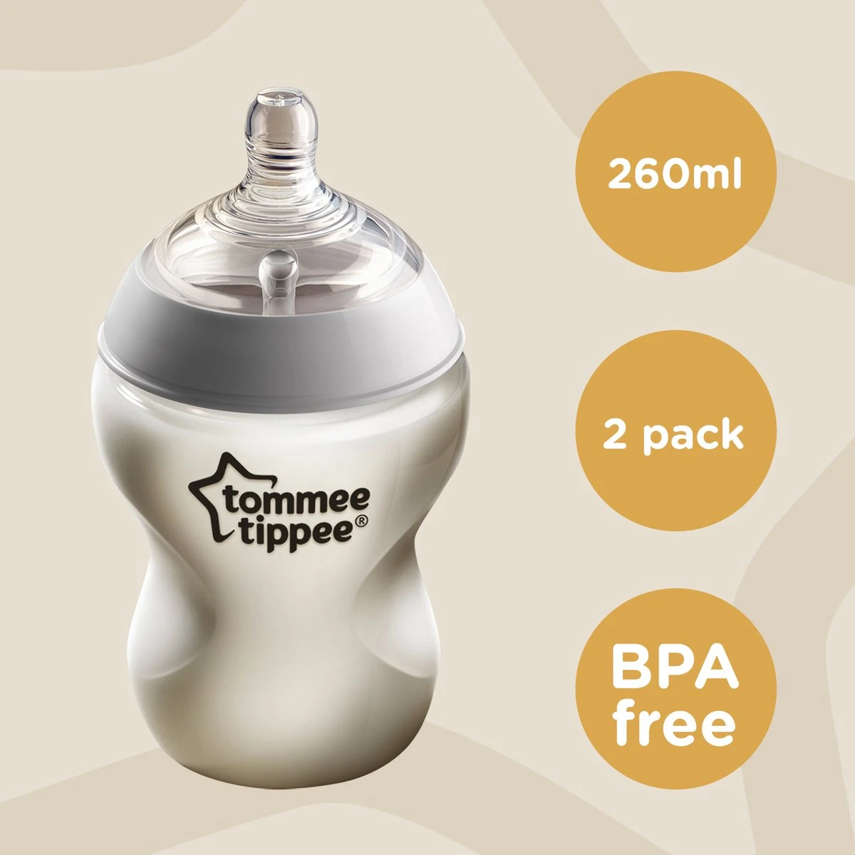 Tommee Tippee Closer to Nature - zuigflessen - langzame uitstroomsnelheid - anti-colic ventiel - 260 ml - verpakking van 2 stuks - doorzichtig Tommee Tippee Closer To Nature - Zuigflessen - Langzame Uitstroomsnelheid - Anti-colic Ventiel - 260 Ml - Verpakking Van 2 Stuks - Doorzichtig -Babyproducten Promotie Winkel 1200x1200 1460
