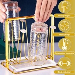 Flessenrek - Droogrek Babyfles - Flessen Rek Baby - Flessendroogrek Met Opvangbak - Afdruiprek - Afwasrek - Flessenrekje - Lekbak - Égouttoir - Goude Droogrek - Vetalo -Babyproducten Promotie Winkel 1200x1200 1474