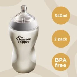 Tommee Tippee Closer To Nature - Baby Zuigflessen - Doorzichtig - 340ml - Pak Van 2 -Babyproducten Promotie Winkel 1200x1200 1478