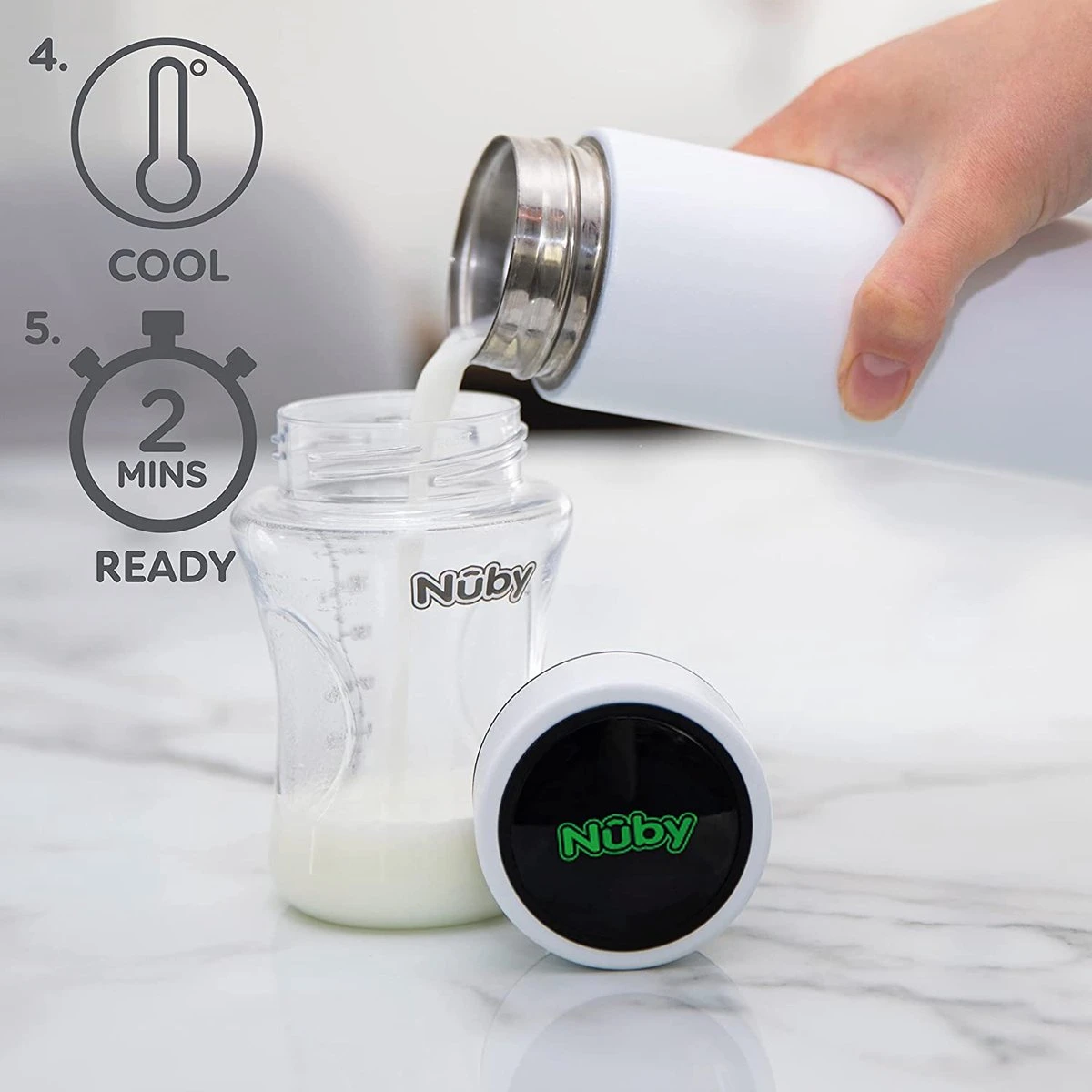 Nûby - RapidCool™ - Maak de perfecte flesvoeding voor je baby - Flessenkoeler - Inclusief melkpoederdispenser en digitaal deksel - Wit Nûby - RapidCool™ - Maak De Perfecte Flesvoeding Voor Je Baby - Flessenkoeler - Inclusief Melkpoederdispenser En Digitaal Deksel - Wit -Babyproducten Promotie Winkel 1200x1200 1489