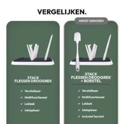 STACK Flessen Droogrek | Zwart - Geschikt Voor Flessen En Doppen - Droogrek Voor Flessen - Baby Flessenrek - Afdruiprek Baby - Drying Rack - Babyfles Droogrek - Afdruiprek Fles Met Lekbak - Afdruiprek - Babyflessen - Flessenrek -Babyproducten Promotie Winkel 1200x1200 1537
