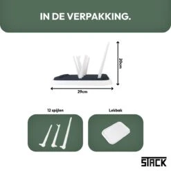 STACK Flessen Droogrek | Zwart - Geschikt Voor Flessen En Doppen - Droogrek Voor Flessen - Baby Flessenrek - Afdruiprek Baby - Drying Rack - Babyfles Droogrek - Afdruiprek Fles Met Lekbak - Afdruiprek - Babyflessen - Flessenrek -Babyproducten Promotie Winkel 1200x1200 1538