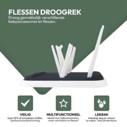 STACK Flessen Droogrek | Zwart - Geschikt Voor Flessen En Doppen - Droogrek Voor Flessen - Baby Flessenrek - Afdruiprek Baby - Drying Rack - Babyfles Droogrek - Afdruiprek Fles Met Lekbak - Afdruiprek - Babyflessen - Flessenrek -Babyproducten Promotie Winkel 1200x1200 1539