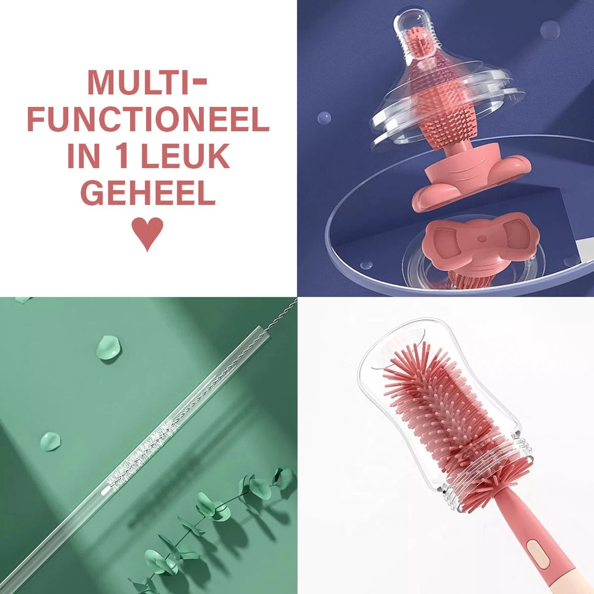 Baby Flessenborstel - Flessenreiniger - Flessenborstel Siliconen - Flesvoedingsaccessoires - BPA Vrij - Groen - 3 in 1 Baby Flessenborstel - Flessenreiniger - Flessenborstel Siliconen - Flesvoedingsaccessoires - BPA Vrij - Groen - 3 In 1 -Babyproducten Promotie Winkel 1200x1200 1540