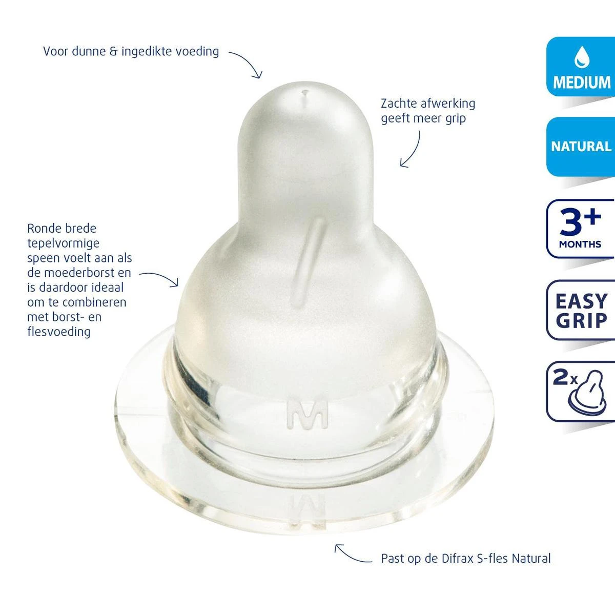 Difrax Flessenspeen Natural - Medium - 4 stuks Difrax Flessenspeen Natural - Medium - 4 Stuks -Babyproducten Promotie Winkel 1200x1200 1561