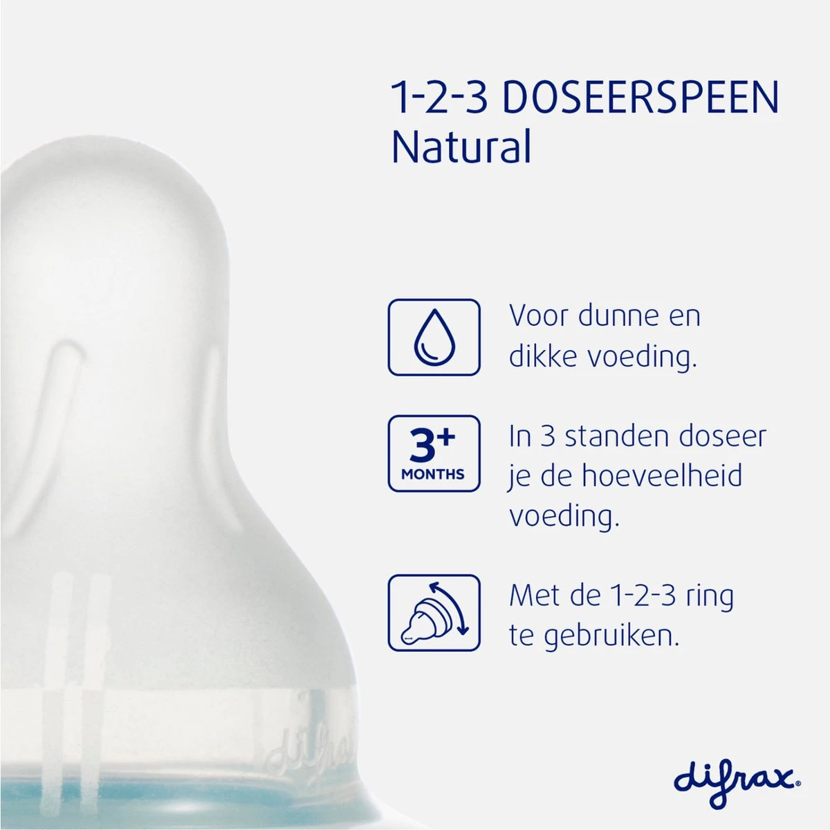 Difrax 1-2-3 Wide Flessenring met Flessenspeen voor brede babyflessen Difrax 1-2-3 Wide Flessenring Met Flessenspeen Voor Brede Babyflessen -Babyproducten Promotie Winkel 1200x1200 1564