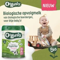 Organix 2 (6+ Maanden) Biologische Opvolgmelk - 3x 700g - Met Melkvet - Zonder Palmolie - Bevat Vitamines C & D - Biologische Flesvoeding - Recyclebare Verpakking -Babyproducten Promotie Winkel 1200x1200 1812