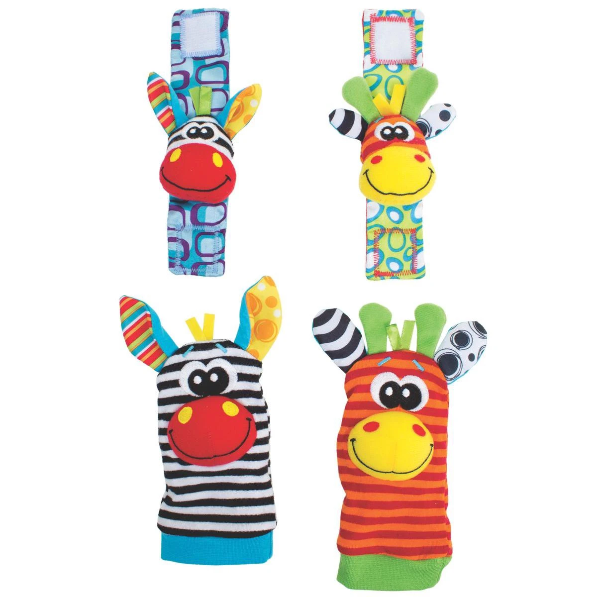 Playgro Pols- en Voetrammelaarset Zebra & Giraf - Set van 4 stuks, 2 polsbandjes en 2 rammelsokjes Playgro Pols- En Voetrammelaarset Zebra & Giraf - Set Van 4 Stuks, 2 Polsbandjes En 2 Rammelsokjes -Babyproducten Promotie Winkel 1200x1200 1873