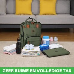 Brisby Slijtvaste Luiertas – Verzorgingstas – Met Buggymontage - Groen -Babyproducten Promotie Winkel 1200x1200 2057