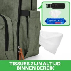 Brisby Slijtvaste Luiertas – Verzorgingstas – Met Buggymontage - Groen -Babyproducten Promotie Winkel 1200x1200 2060