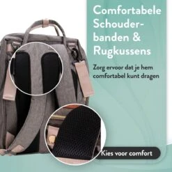 Luiertas Rugzak - Monx Luiertas Verzorgingstas Met Uitklapbaar Babybedje - Overzichtelijke Luierrugzak Extra Buggy En Kinderwagen Haken Inclusief Geïsoleerde Flessenhouder - Grijs -Babyproducten Promotie Winkel 1200x1200 2129