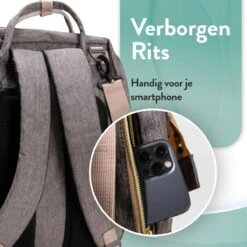 Luiertas Rugzak - Monx Luiertas Verzorgingstas Met Uitklapbaar Babybedje - Overzichtelijke Luierrugzak Extra Buggy En Kinderwagen Haken Inclusief Geïsoleerde Flessenhouder - Grijs -Babyproducten Promotie Winkel 1200x1200 2134