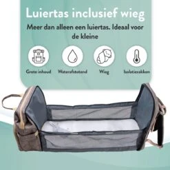 Luiertas Rugzak - Monx Luiertas Verzorgingstas Met Uitklapbaar Babybedje - Overzichtelijke Luierrugzak Extra Buggy En Kinderwagen Haken Inclusief Geïsoleerde Flessenhouder - Grijs -Babyproducten Promotie Winkel 1200x1200 2138