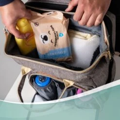 Luiertas Rugzak - Monx Luiertas Verzorgingstas Met Uitklapbaar Babybedje - Overzichtelijke Luierrugzak Extra Buggy En Kinderwagen Haken Inclusief Geïsoleerde Flessenhouder - Grijs -Babyproducten Promotie Winkel 1200x1200 2139