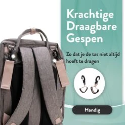 Luiertas Rugzak - Monx Luiertas Verzorgingstas Met Uitklapbaar Babybedje - Overzichtelijke Luierrugzak Extra Buggy En Kinderwagen Haken Inclusief Geïsoleerde Flessenhouder - Grijs -Babyproducten Promotie Winkel 1200x1200 2140