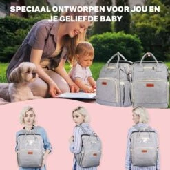 Vulpes BabyCare® Luiertas Rugzak - Luiertassen Met Babybed - Grote Luiertas Met Wieg- Luiertas Verzorgingstas Met Babybedje - Verzorgingsrugzak - Grijs -Babyproducten Promotie Winkel 1200x1200 2162