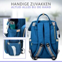 Luiertas Rugzak - Gratis Flessenwarmer En Gratis Kinderwagen Haken - Eindeloos Opbergruimte - Ruime Luiertas - Draaggemak - Donker Blauw -Babyproducten Promotie Winkel 1200x1200 2170