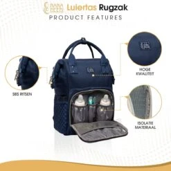 NanaBeebi Luiertas Rugzak Met Verschoonmatje - Blauw - Inclusief Flessenwarmhouder - Kinderwagenhaken En Isoleervak 3 NanaBeebi Luiertas Rugzak Met Verschoonmatje - Blauw - Inclusief Flessenwarmhouder - Kinderwagenhaken En Isoleervak -Babyproducten Promotie Winkel 1200x1200 2177