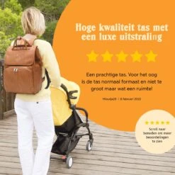 JeRie Luiertas Rugzak – Verschoonmatje – Verzorgingstas – Luiertassen – Met Kinderwagen Haken - Bruin -Babyproducten Promotie Winkel 1200x1200 2202