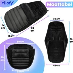 Yilofy Universele Luxe Voetenzak Babywagen & Autostoel Zwart Buggy Kinderwagen Voetzak -Babyproducten Promotie Winkel 1200x1200 2471
