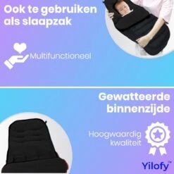Yilofy Universele Luxe Voetenzak Babywagen & Autostoel Zwart Buggy Kinderwagen Voetzak -Babyproducten Promotie Winkel 1200x1200 2475